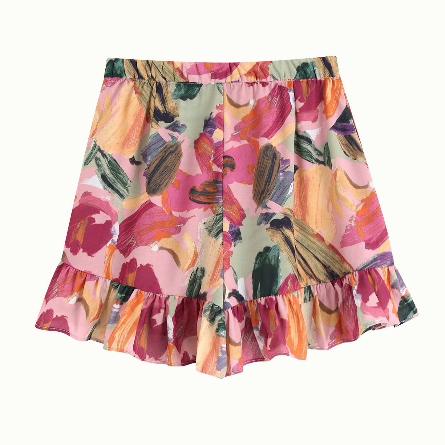 Printed short skirt