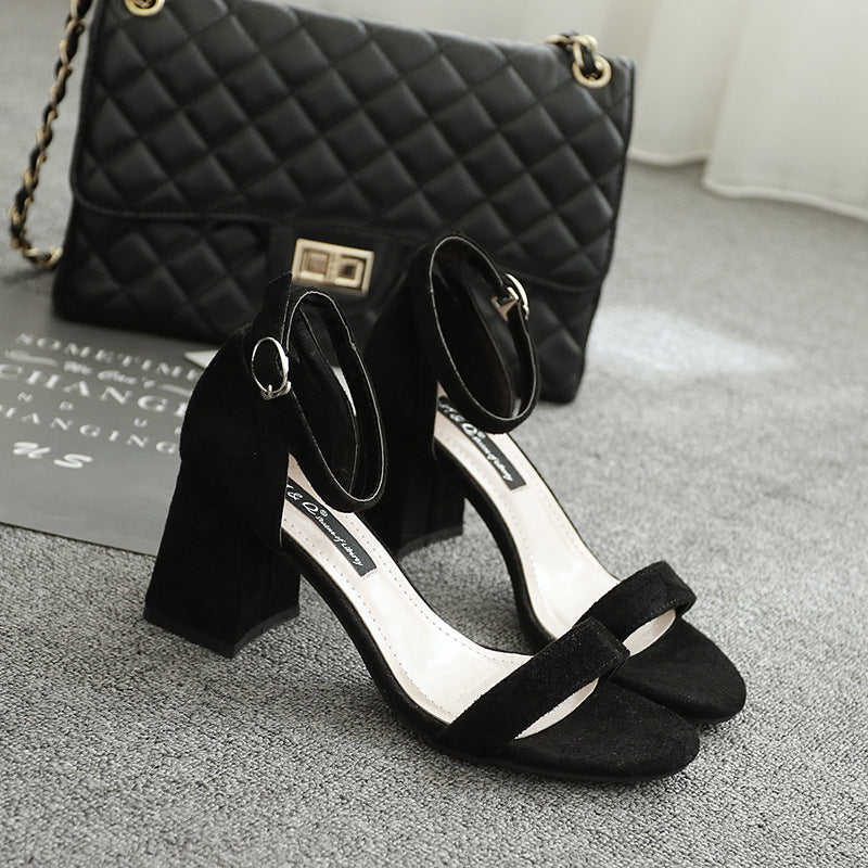 Hollowed-Out Women's High-Heel Sandals