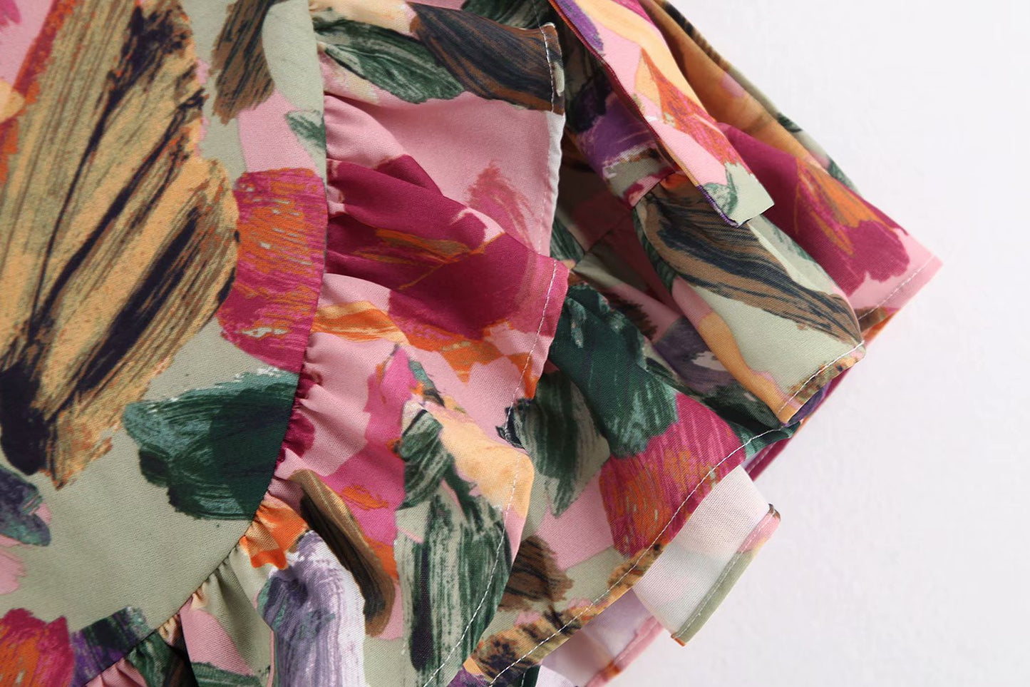 Printed short skirt