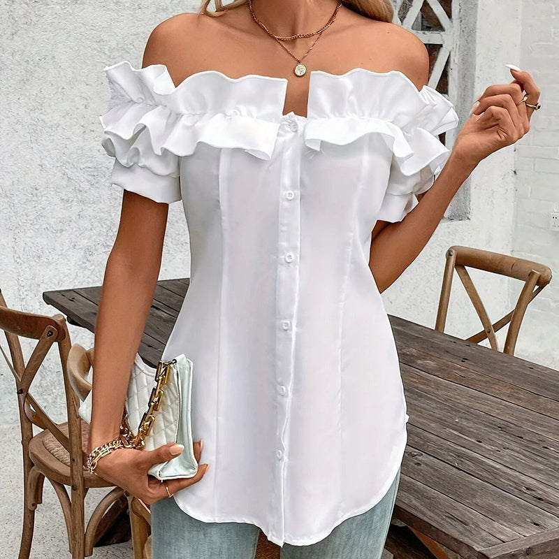 Off-Shoulder Ruffled Blouse
