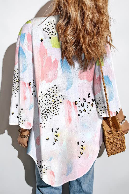 Flower Print Shirt Jacket For Women