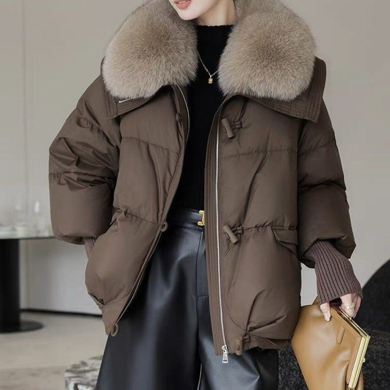 Women's Fur-Collar Cotton-Padded Short Winter Jacket