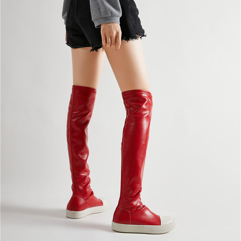 Women's Waterproof Platform Long Boots