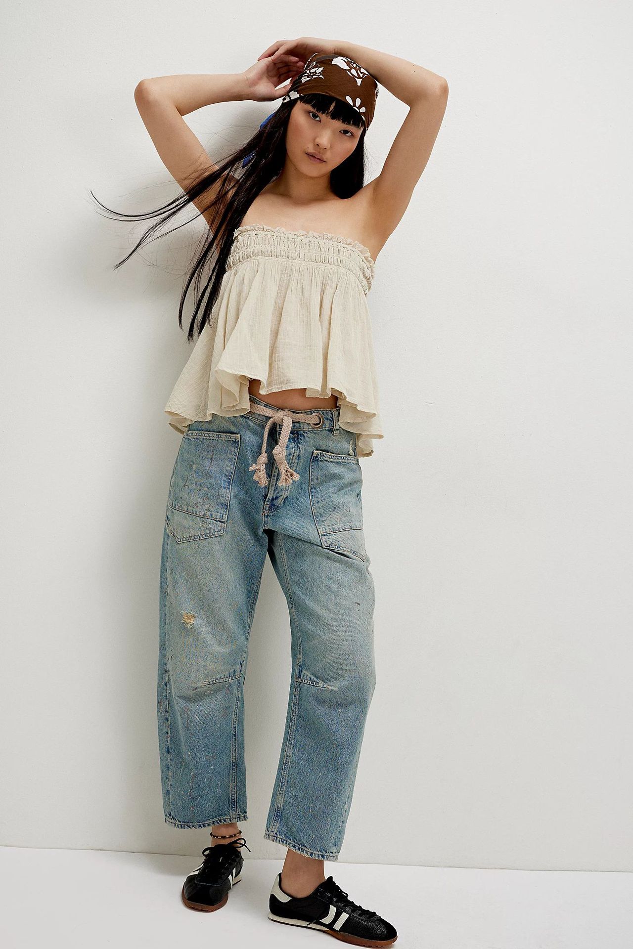New Washed Pants With Drawstring