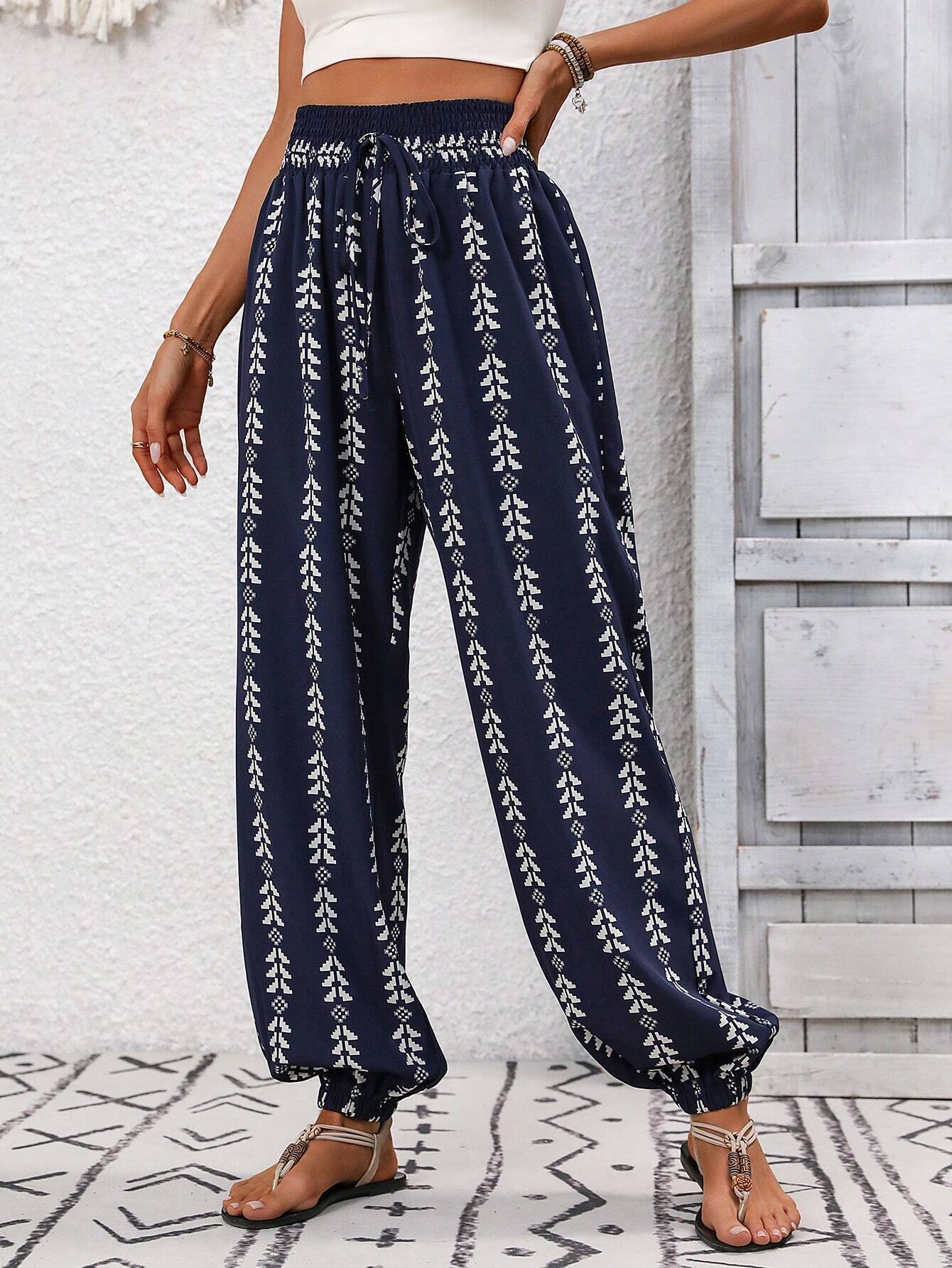 Women's Mesh Wide-Leg Casual Trousers