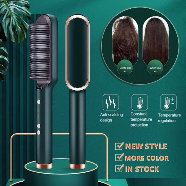 New 2-in-1 Hair Straightener -  Dual-Purpose Electric Hair Brush