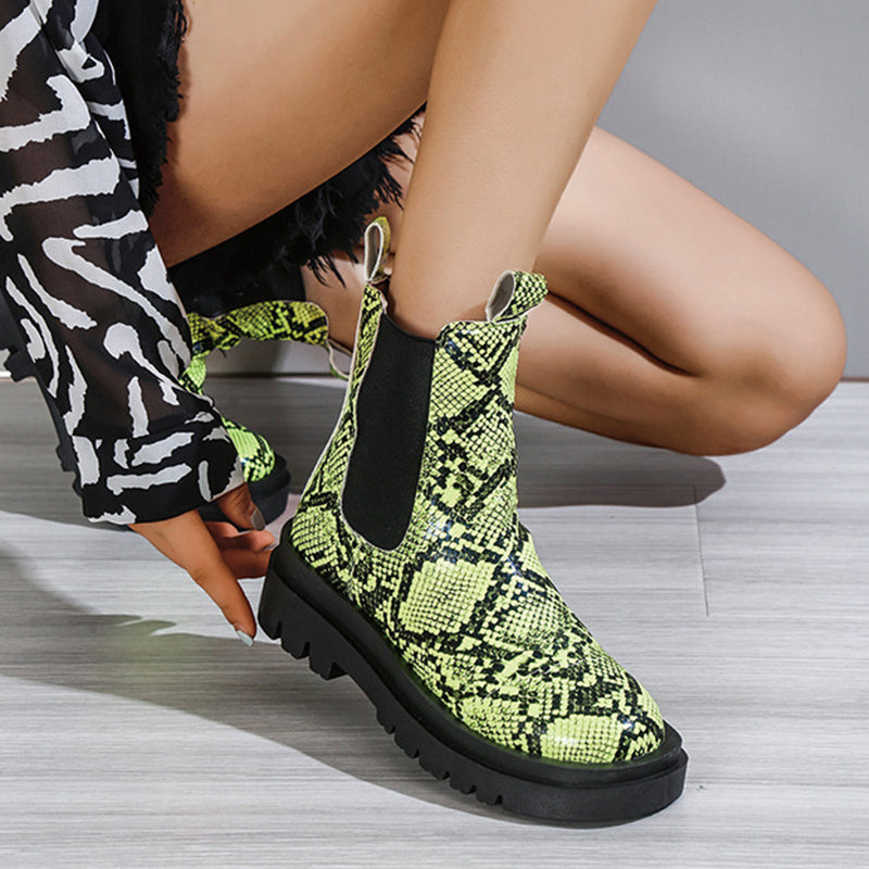 Snakeskin Ankle Boots