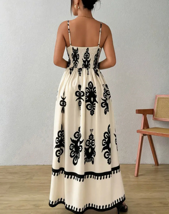 Stylish Printed Elegant Long Dress