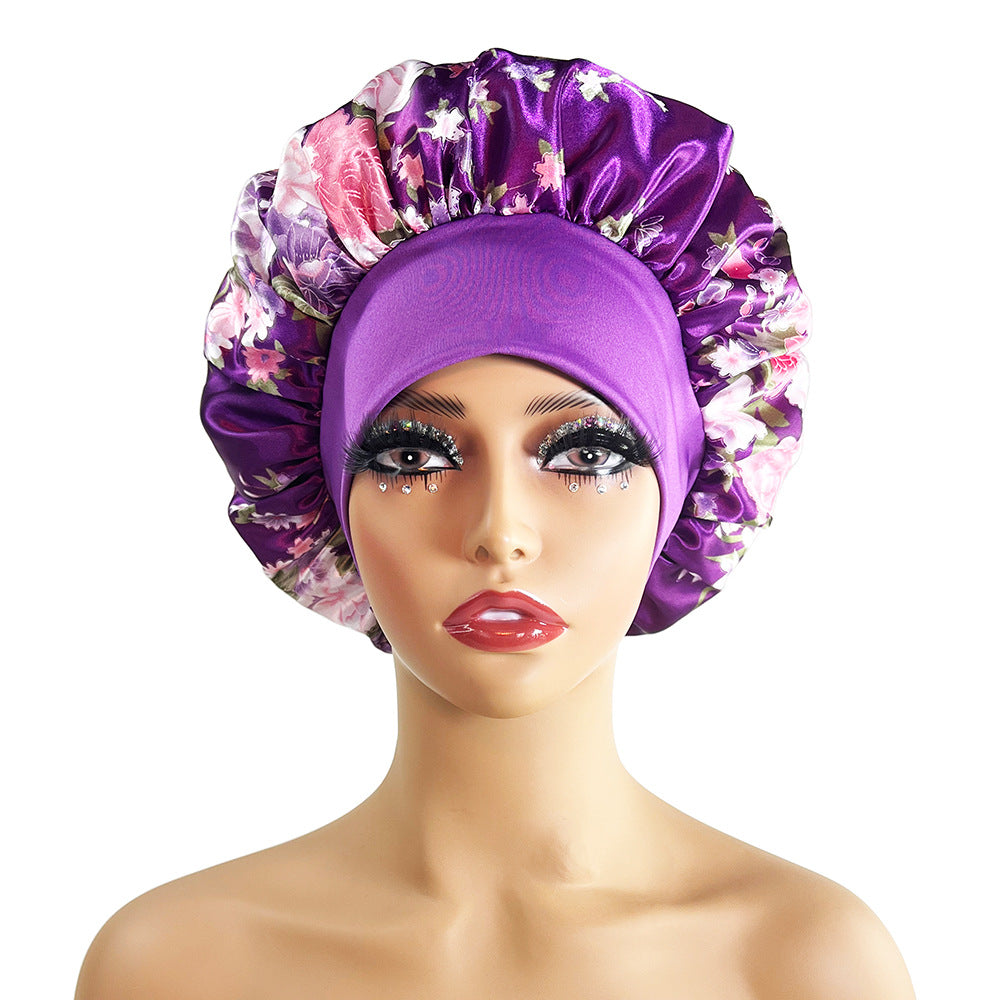 Satin Printing Beauty Shower/Night Cap