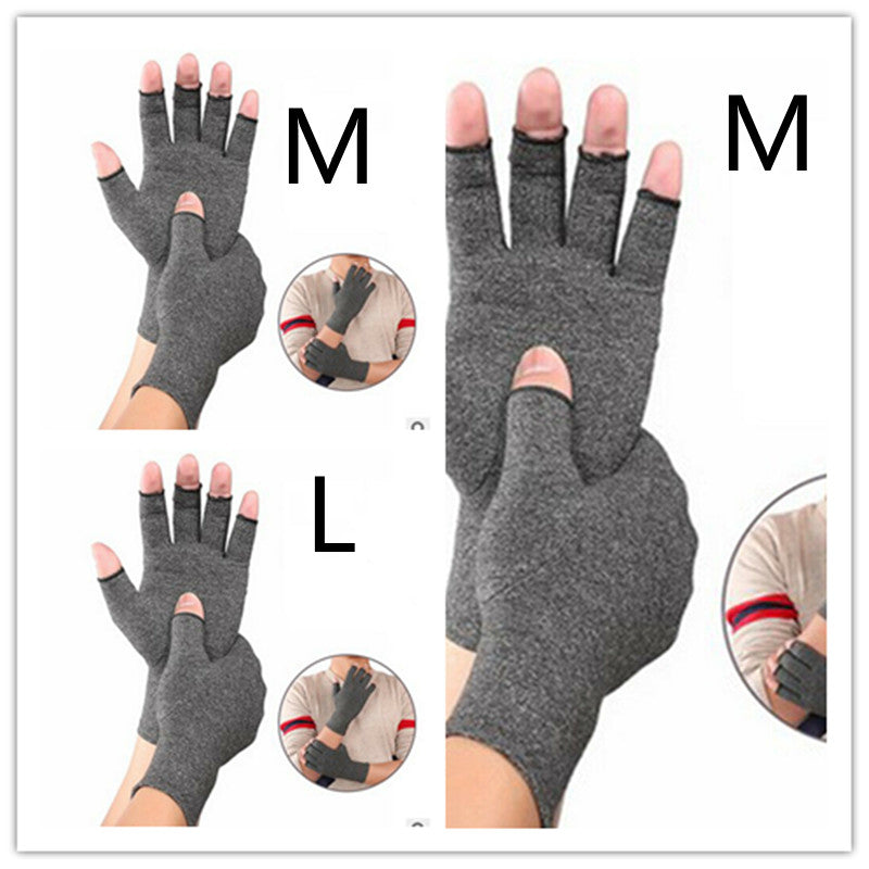 Non-Slip Breathable Health Care Nursing Half-Finger Gloves For Arthritis