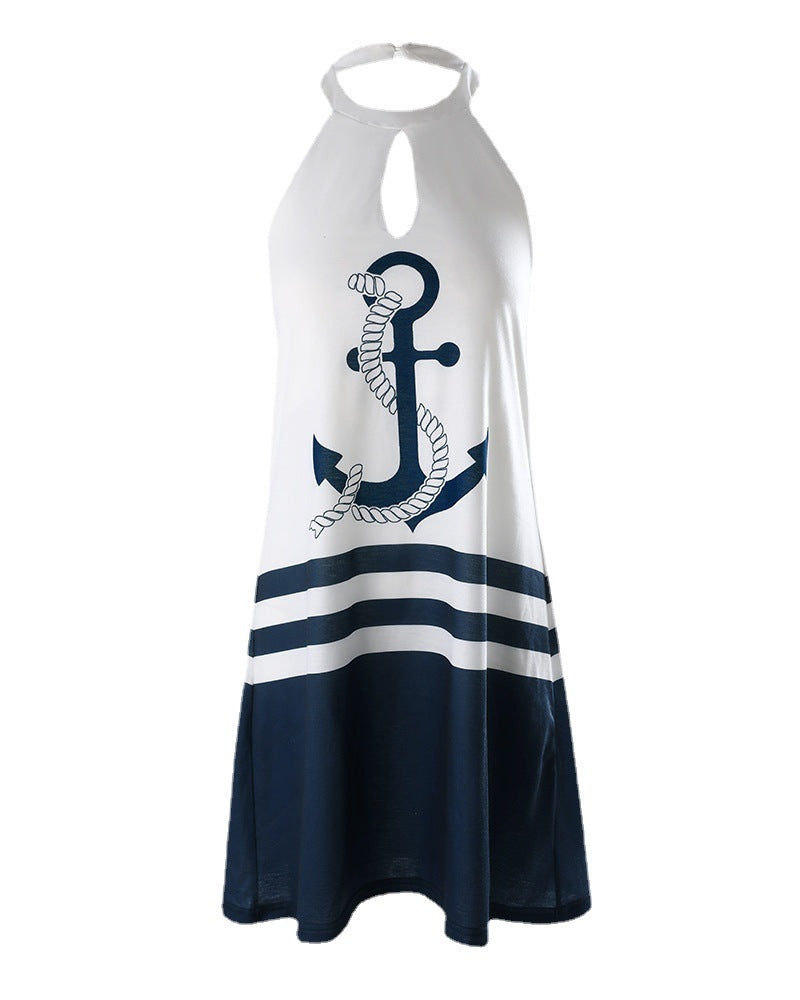 New Women's Clothing Sleeveless Printed Casual Skirt