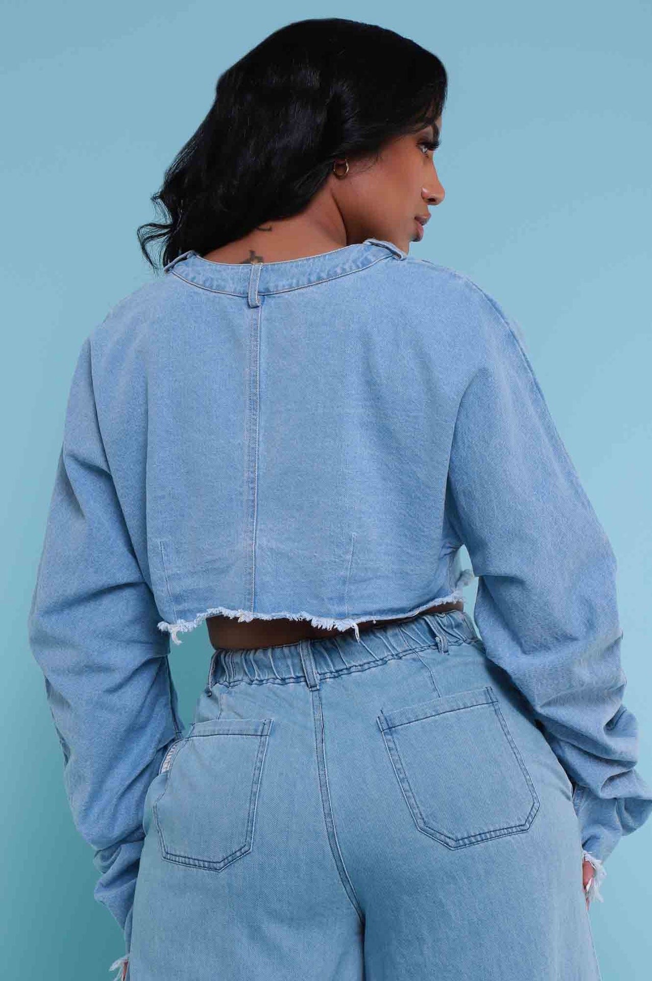 Casual Loose Two-Piece Women's Denim Suit