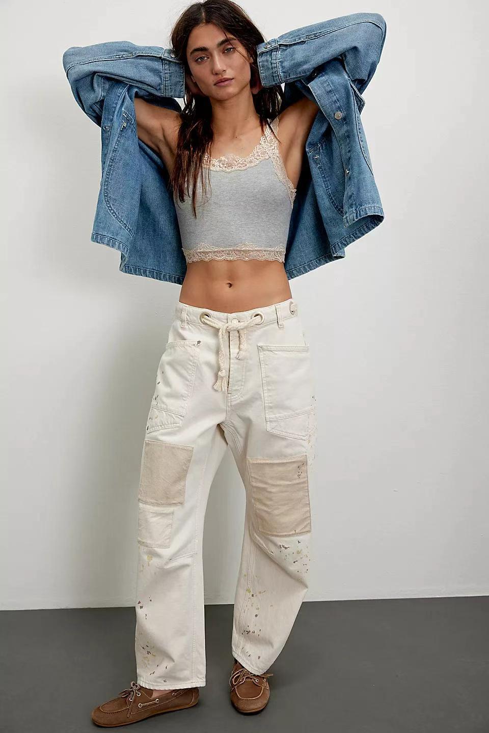 New Washed Pants With Drawstring