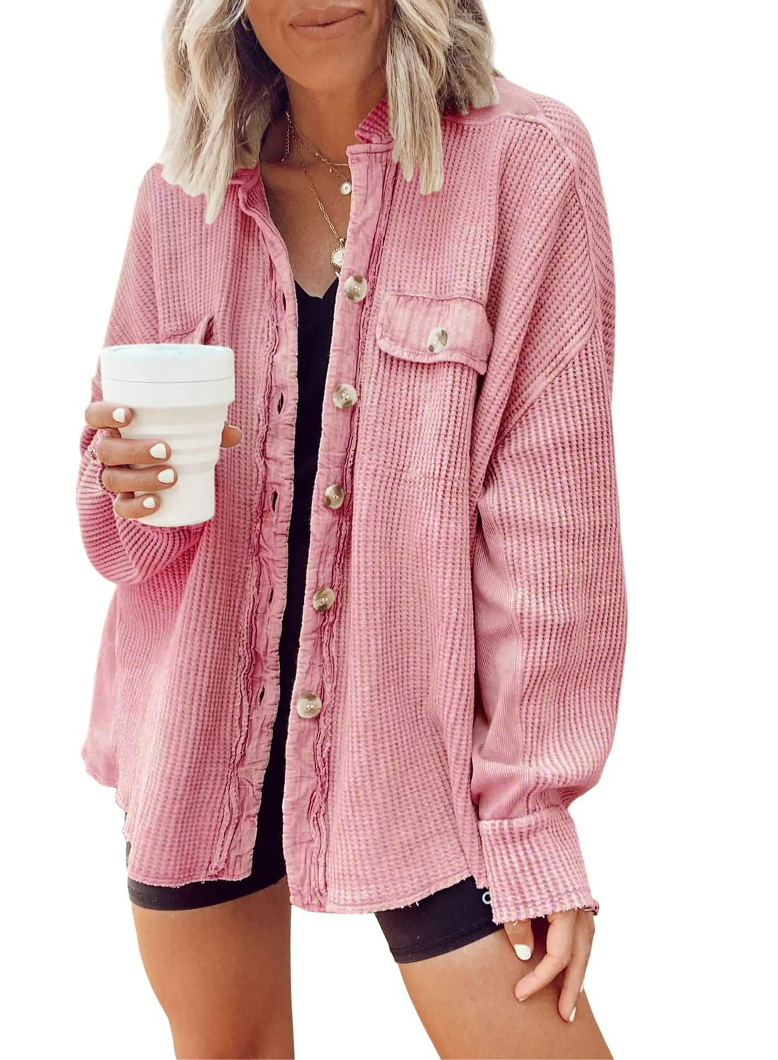 Button Shirt Fashion Jacket For Women