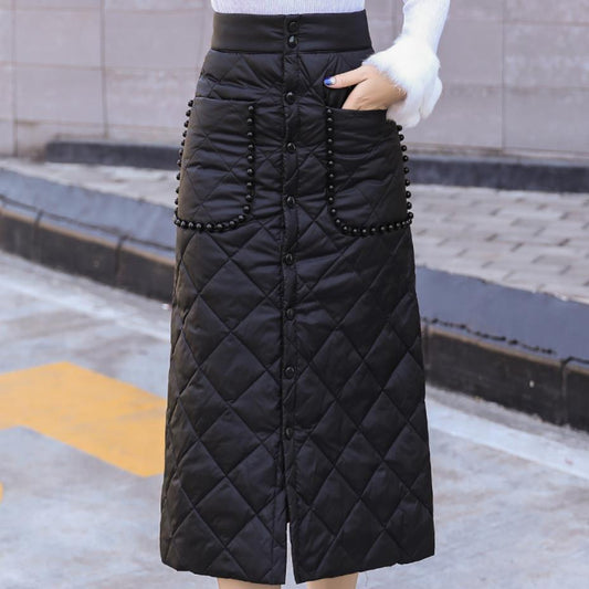 Innovative Down Cotton Midi Skirt