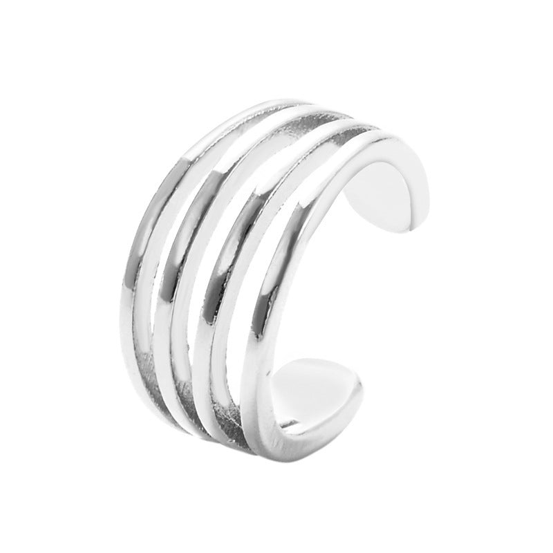 Top quality 18K Gold Color Mosquito Coil Clip on Hoop Earrings Hot Sale C Shape Copper C Shape Cuff Earrings Ear Clip