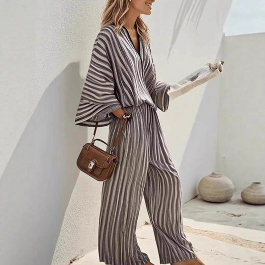 Independent Site High-End V-Neck Womens Loose Suit Fashionable Womens Apparel