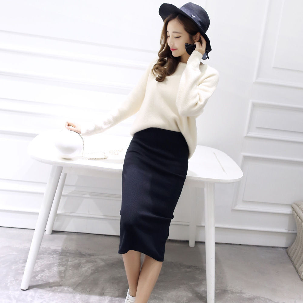 High-Waist Pencil Skirt