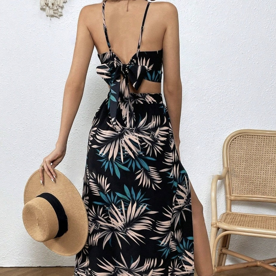 V-Neck Cami Half-Skirt Outfit - US Only