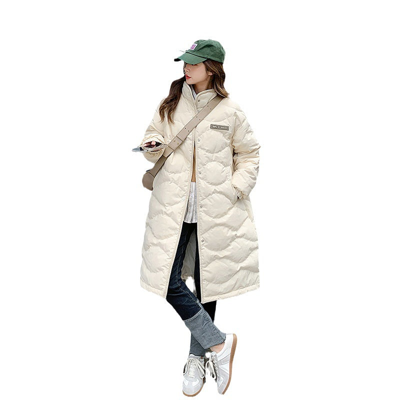 Lightweight Mid-Length Over-the-Knee Women's Cotton Jacket