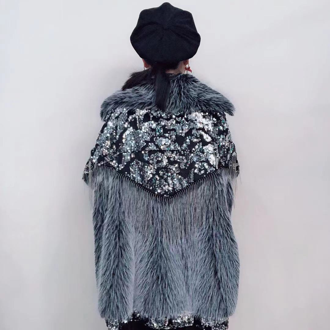One-Piece Fur Lamb Wool Coat