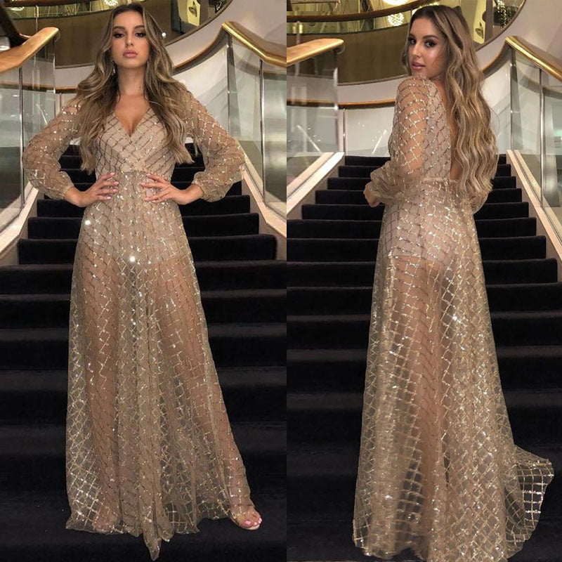 Hollowed-Out Long Dress For Women