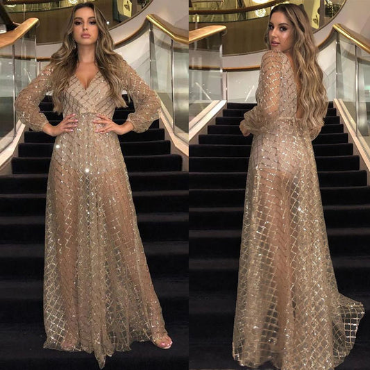 Hollowed-Out Long Dress For Women
