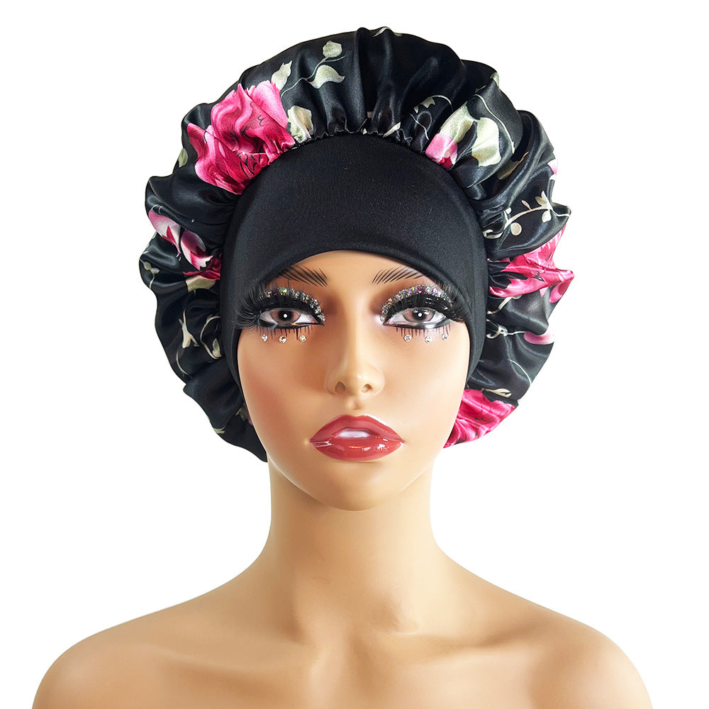 Satin Printing Beauty Shower/Night Cap