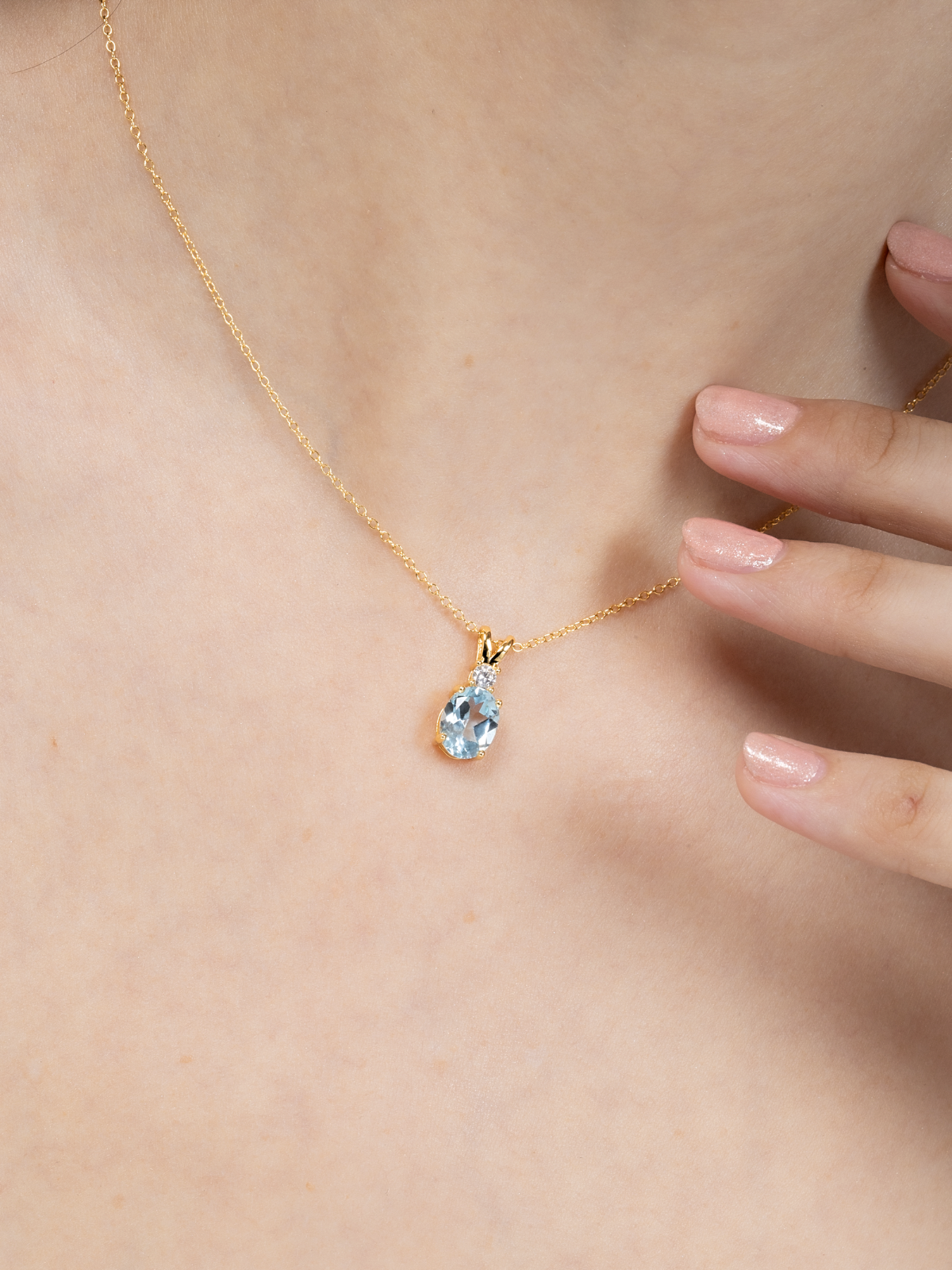 Mini Set 1  - Blue Topaz Jewellery Set in 18k Gold Vermeil