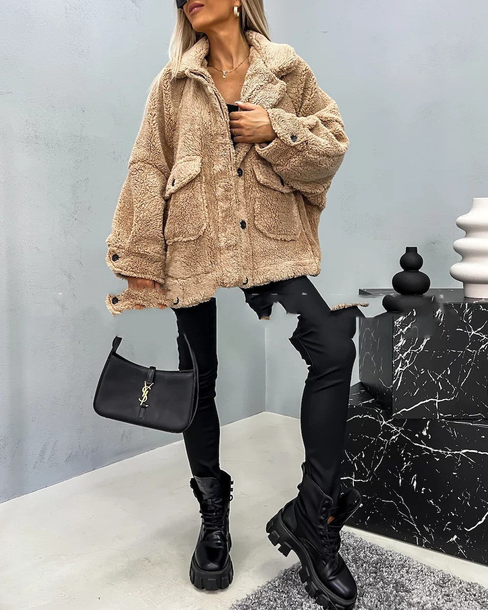 Posh Warm Loose Casual Long-Sleeve Coat For Women