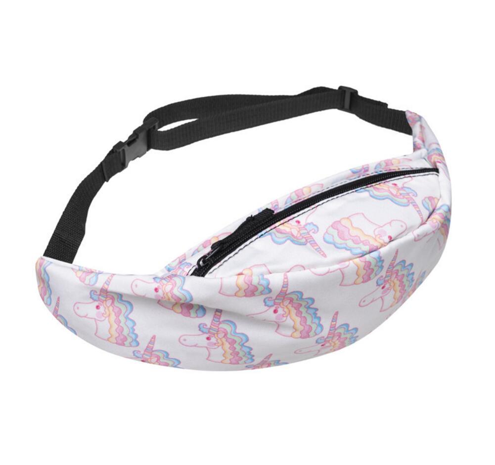 Printed Waist Zipper Bag