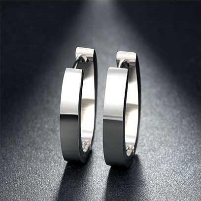 Punk Rock Stainless Steel Small Hoop Earrings For Women