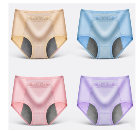 Leak-Proof Menstrual Period Breathable Triangle Health Pants - 4 Pairs of Underwear