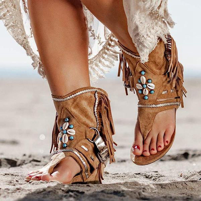 Beaded Roman Sandals For Women