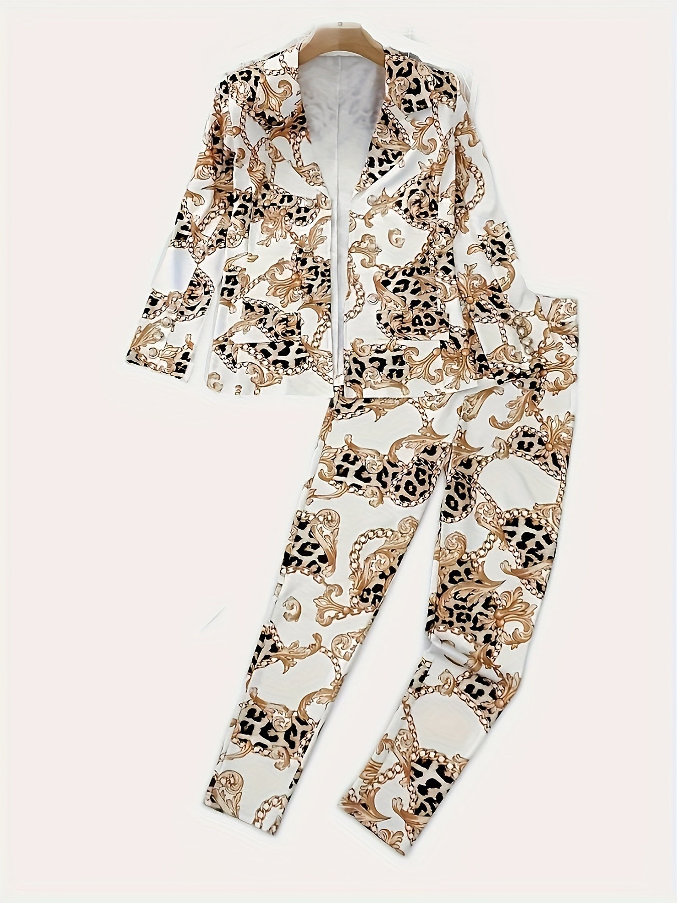 Two-Piece Lapel Blazer Outfit - US Only