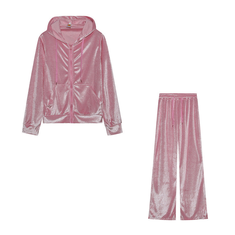 Rhinestone Velvet Sports & Leisure Outfit