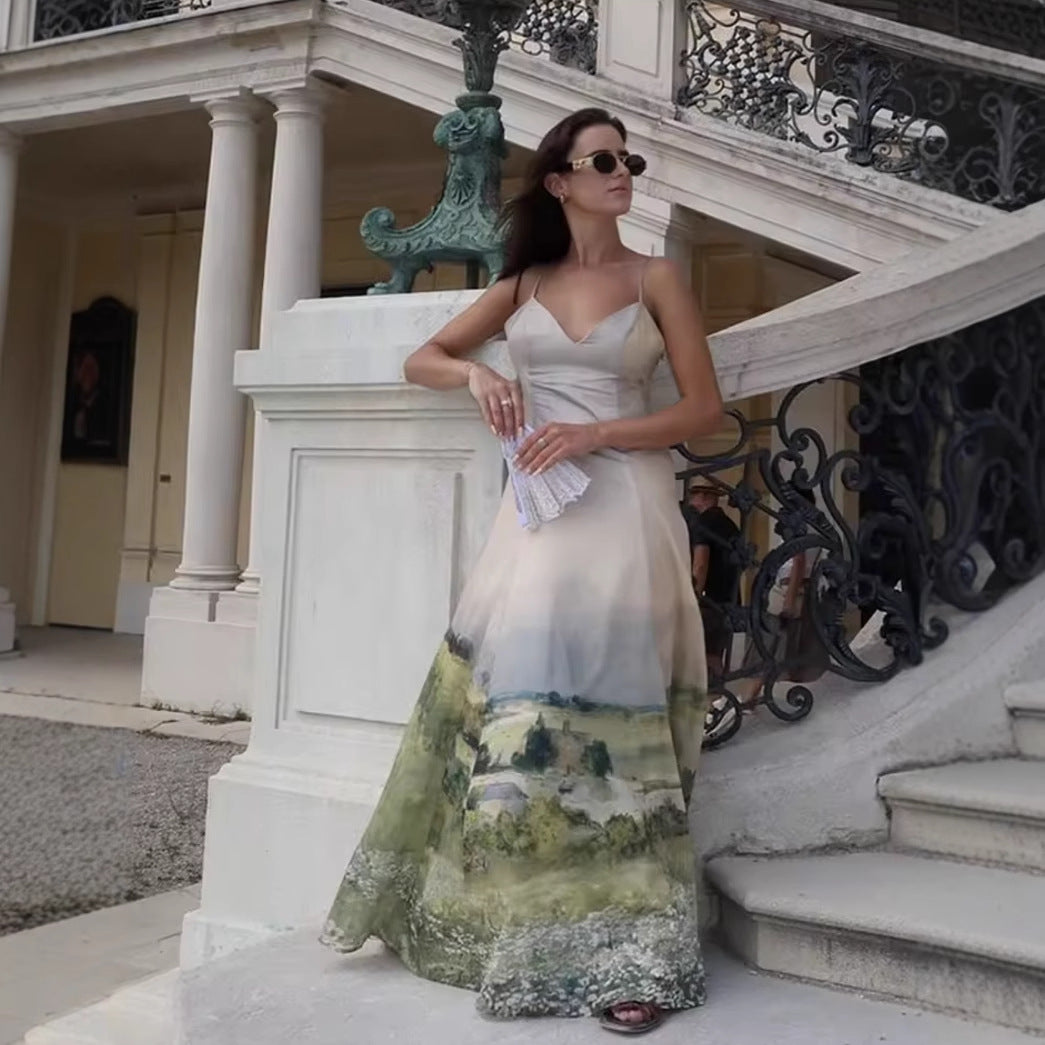 Vintage Royal-Style Long Dress