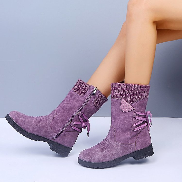 Lace-Up Women's Snow Boots - Cowgirl Shoes