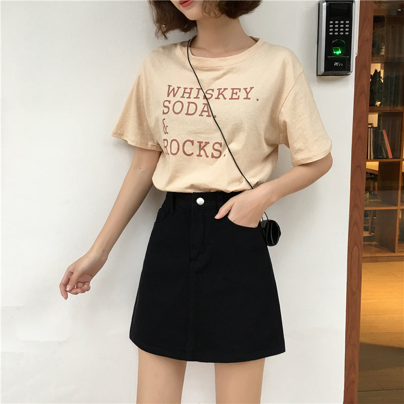 Black High-Waist Mini Skirt