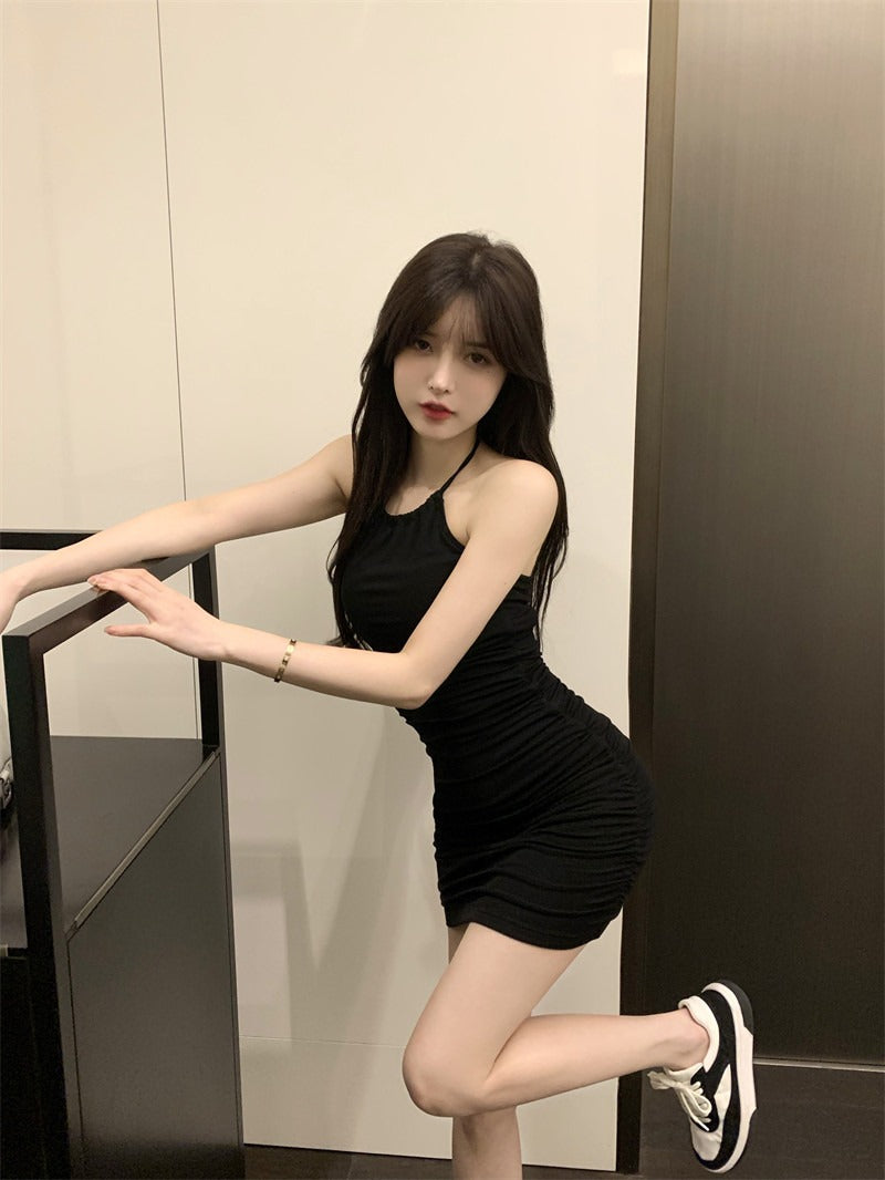 Sleeveless Skinny Tight-Waist Sling Dress