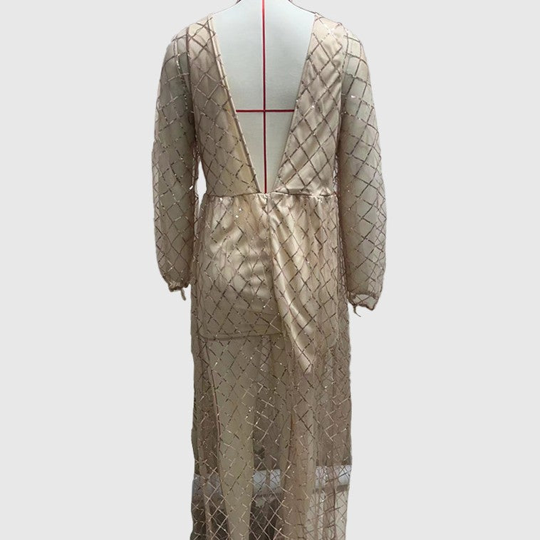 Hollowed-Out Long Dress For Women
