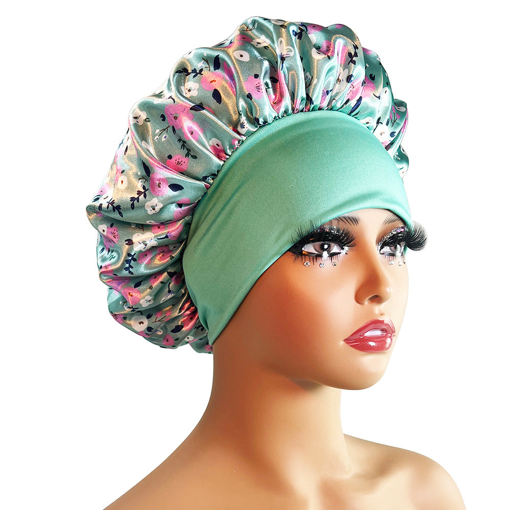 Satin Printing Beauty Shower/Night Cap