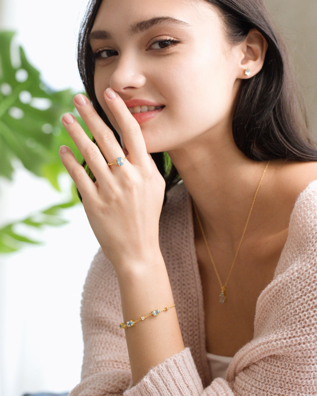 Essential Blue Topaz Jewellery Set in 18k Gold Vermeil