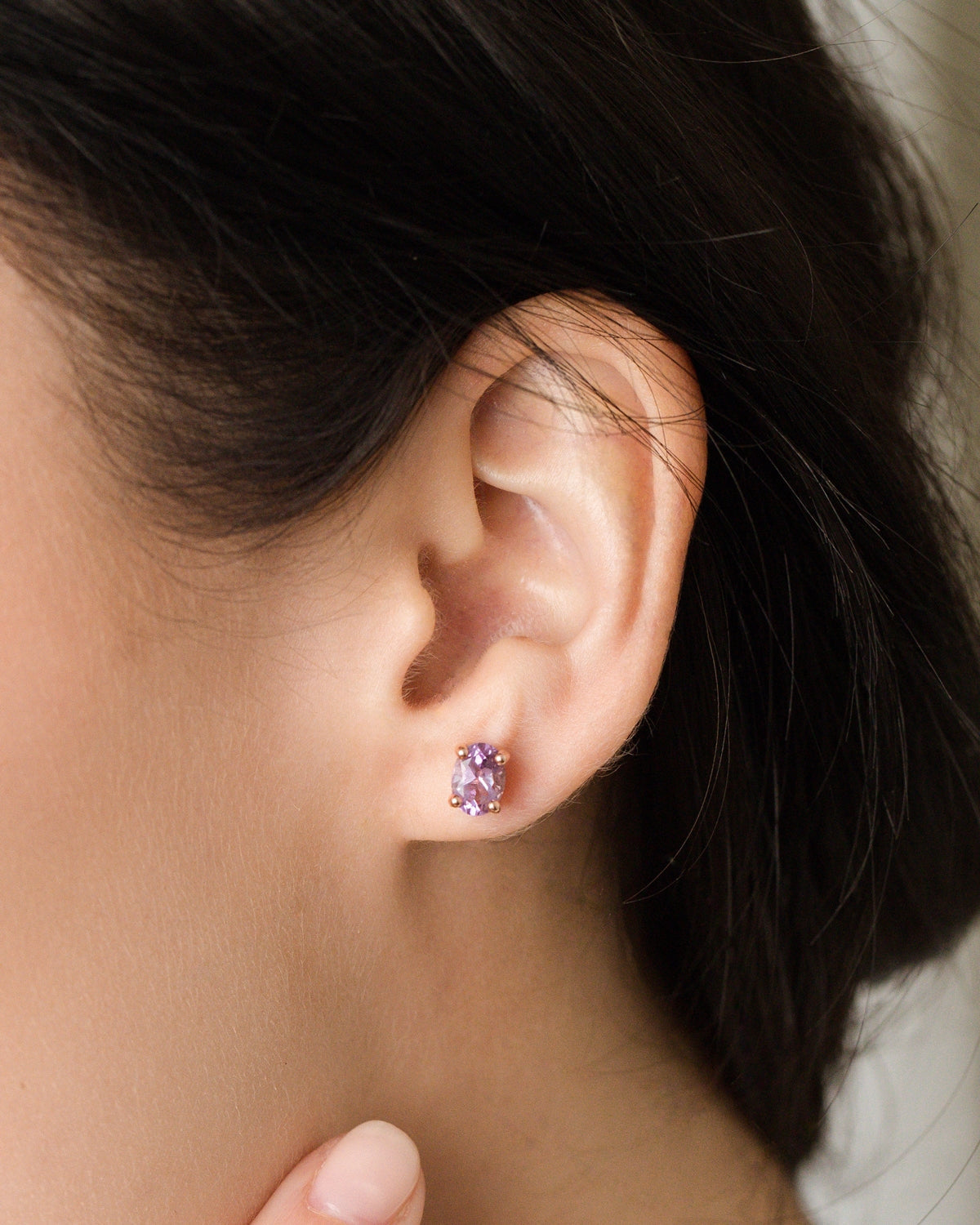 Essential Amethyst Jewellery Set in 18k Rose Gold Vermeil