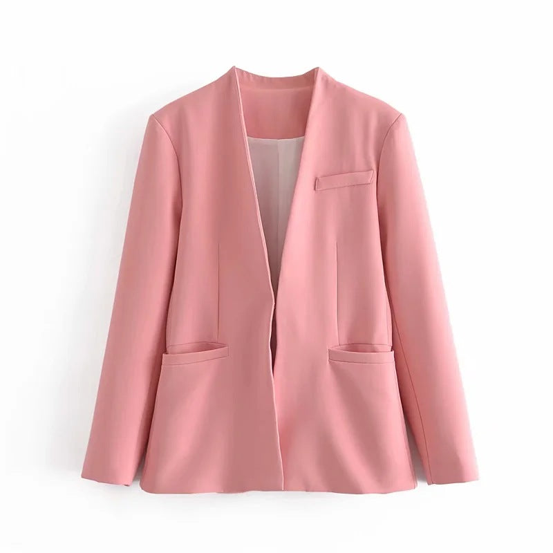 Ladies' New Solid-Colour Suit Jacket