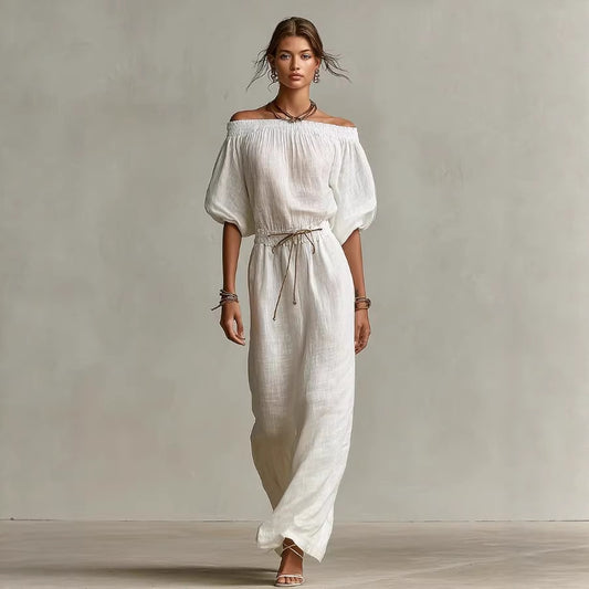 Fashionable Casual Solid-Colored Womens Pants Suit