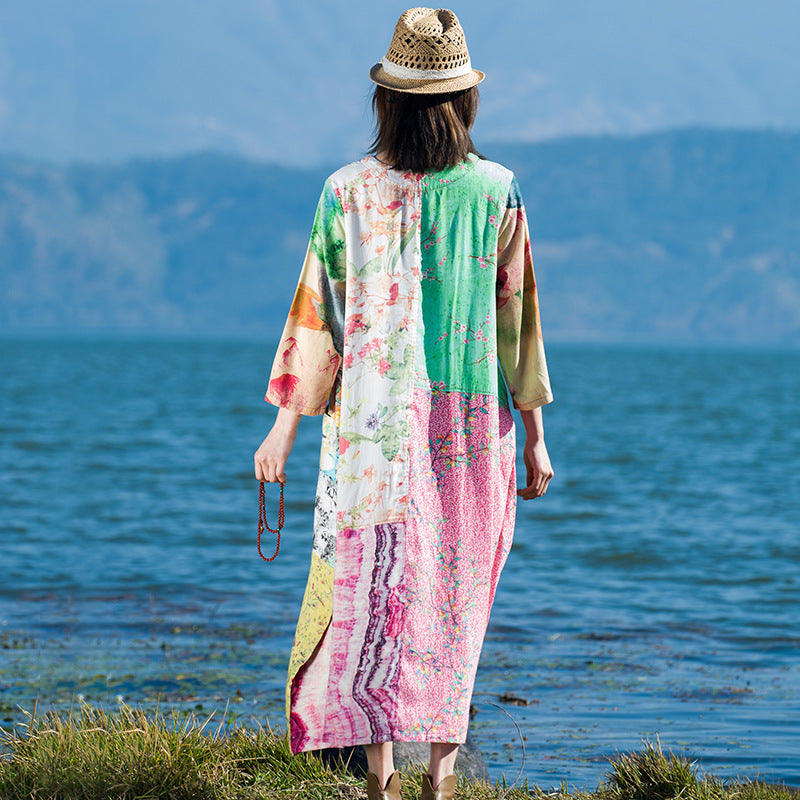 Women's Stitching Printed Dress