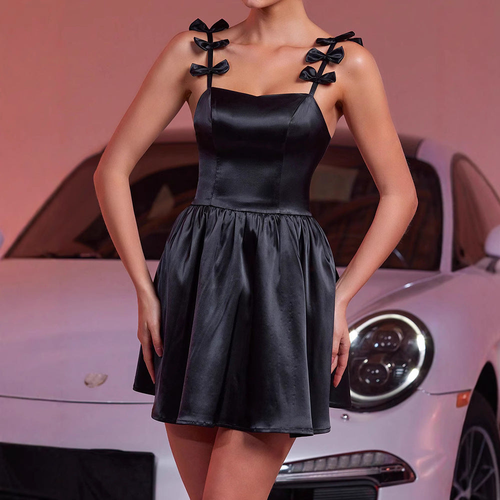 Bow Tied Spaghetti-strap Dress