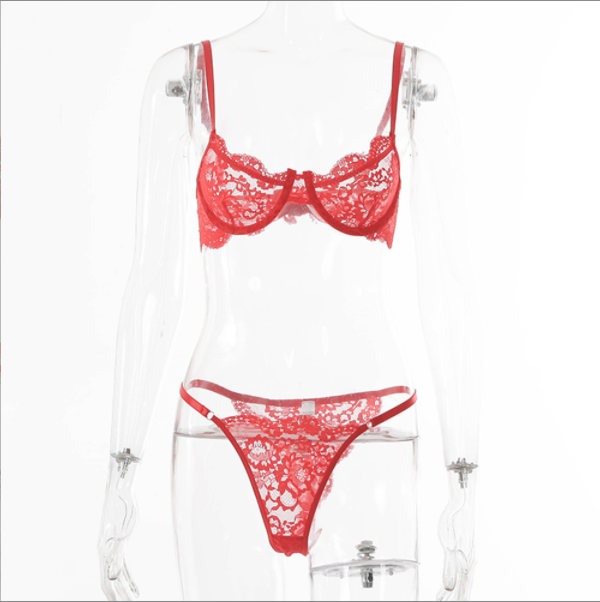 Women's Underwire Lace Lingerie Set