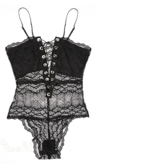 Lace Temptation Hollow Bodysuit